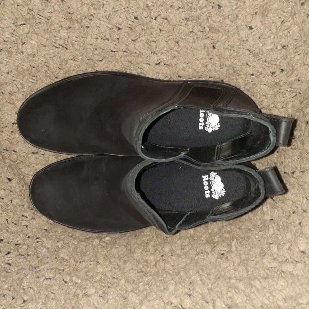 ROOTS-Canada-Black Nubuck Chelsea Boots-Junction-Sz 7.5-New/No Box - Picture 5 of 7